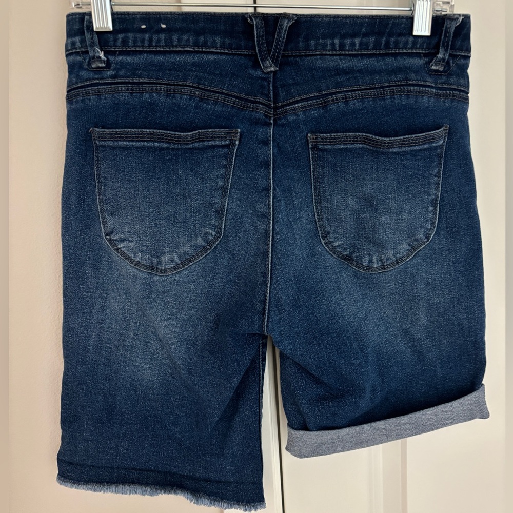 Wit & Wisdom Stretch Denim Shorts, Size 2, 9.5” Inseam Unrolled, Jean Shorts - Picture 6 of 11